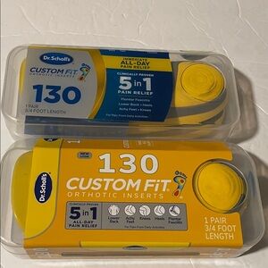 Dr. Scholl's Custom Fit 130 Orthotic Inserts - Yellow and White